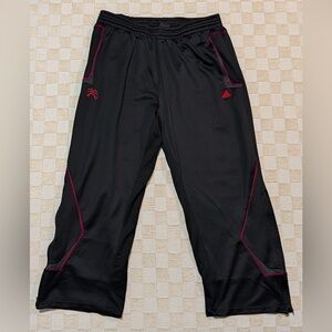 Y2K Adidas Clima360 Mens Basketball Pants XL Black Ankle Zip